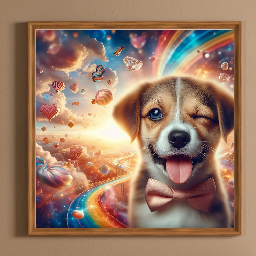 Full Round Diamond Painting 30*30cm - Naughty Dog