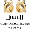 AMK TRX4 TRX6 RC Portal Housing Heavy Brass Weights Mount Diff Cover Counterweight Set for 1/10 RC Crawler TRX-4 TRX4 TRX-6 LCG Upgrade(4pcs,255g)
