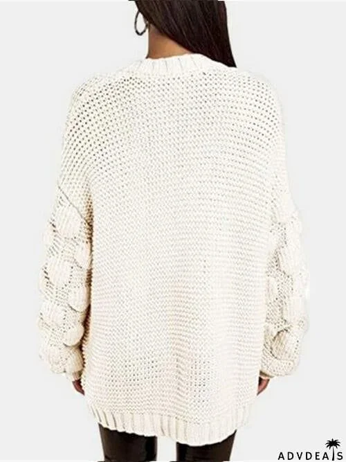 Open Front Long Sleeve Cardigan