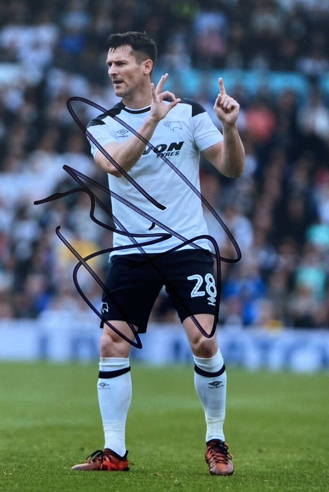 David Nugent Genuine Hand Signed Derby County 6X4 Photo Poster painting 2