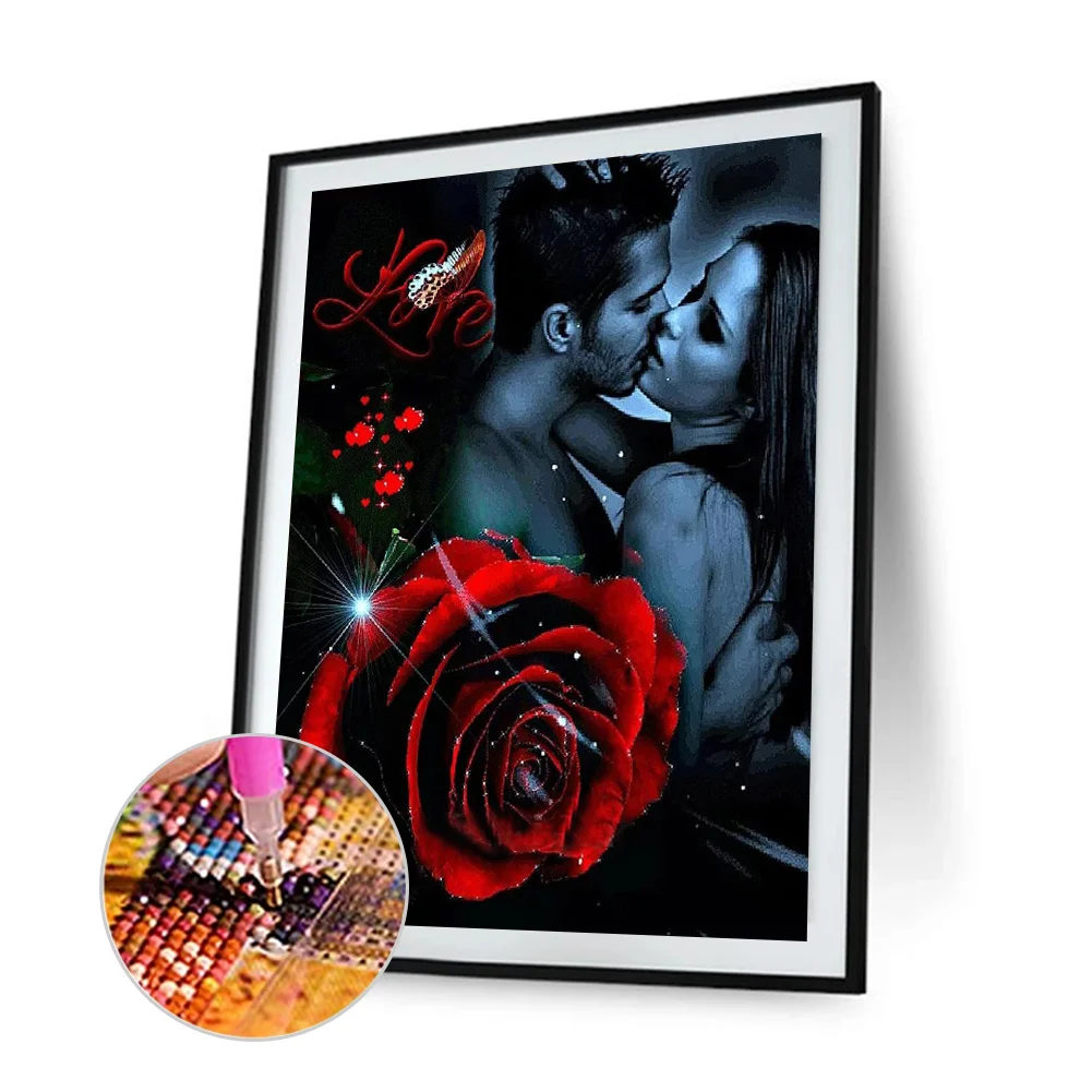 Diamond Painting - Full Round Drill - Rose Love