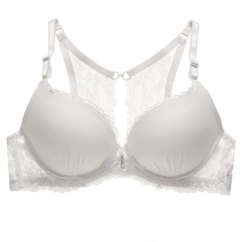 Back Beauty Sexy Push Up Bra for Women Lace Bralette Beauty Back Brassiere Underwire Bras Female Lingerie Underwear Big C/D Cup