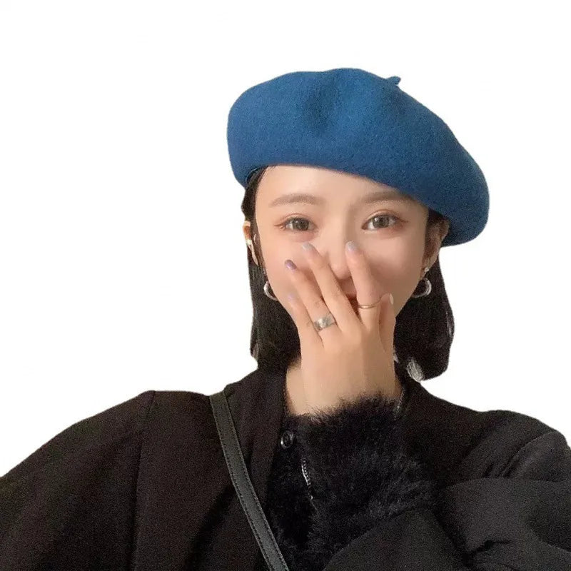 Running Size/Color Wool Beret Girls Winter Belle Cap Japanese Style Literary Retro Painter Hat