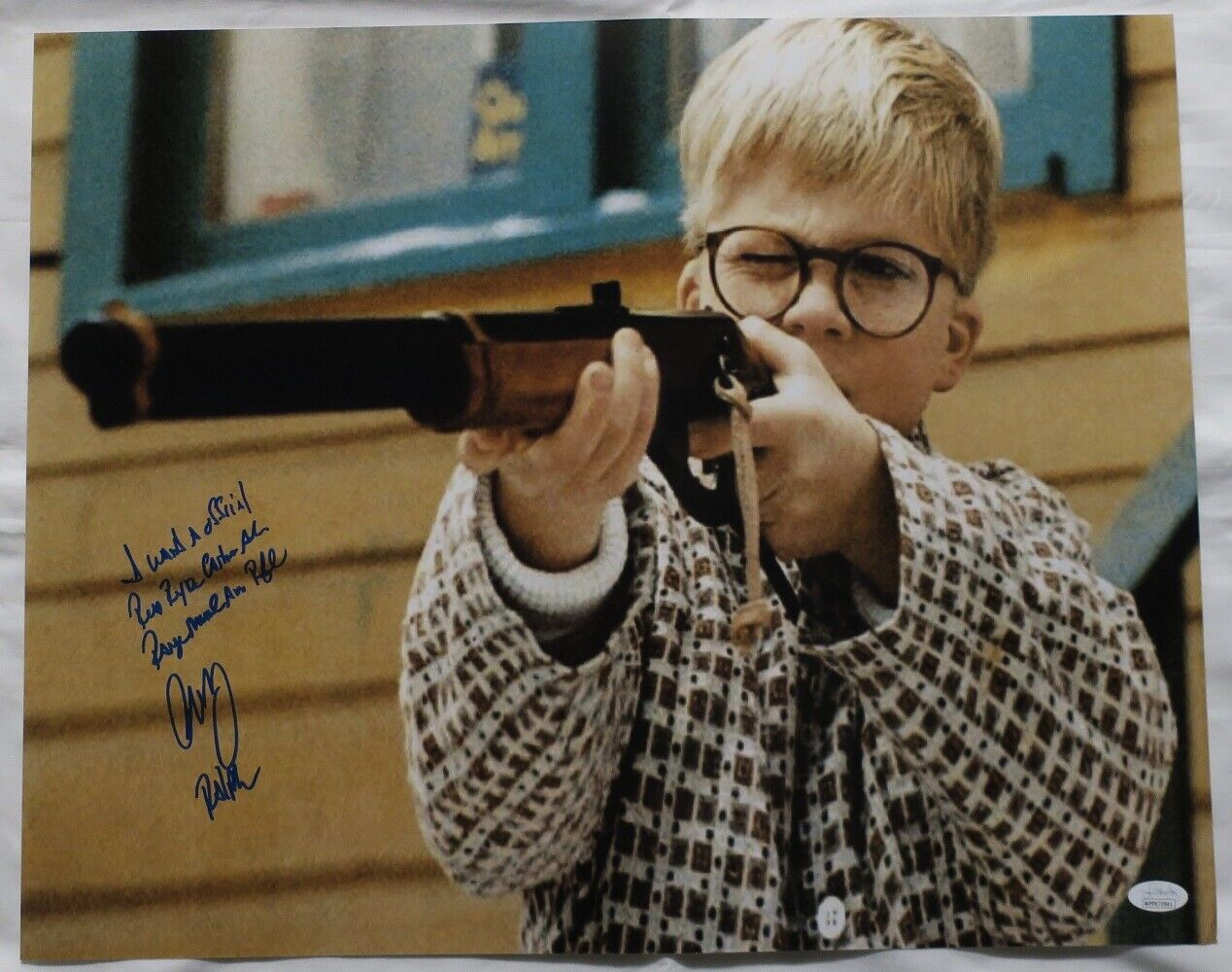 Peter Billingsley Signed Christmas Story Auto 16x20 Photo Poster painting w/Insc. JSA #WPP672941