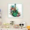 Guitar Flower-Partial 11CT Stamped Cross Stitch Bead Embroidery 36*36cm/14.17*14.17in tapestrymarket