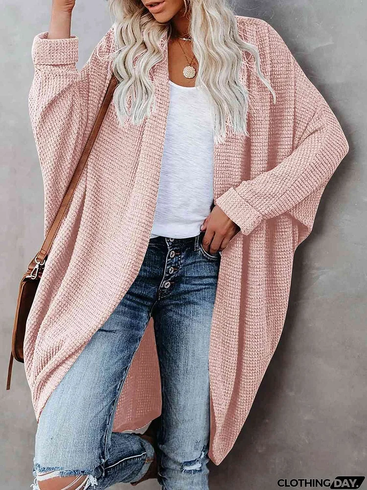 Open Front Long Sleeve Cardigan