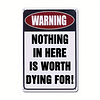 4pcs - Warning - Vintage Metal Signs(8*12Inch)