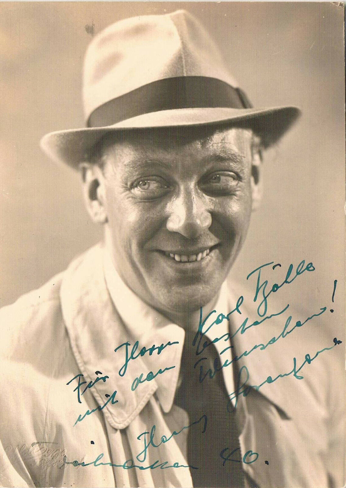 Henry Lorenzen 1899-1961 autograph signed postcard Photo Poster painting 4x6