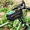 Bicycle Phone Front Frame Bag Waterproof Bike Phone Mount Pouch Bike Accessories