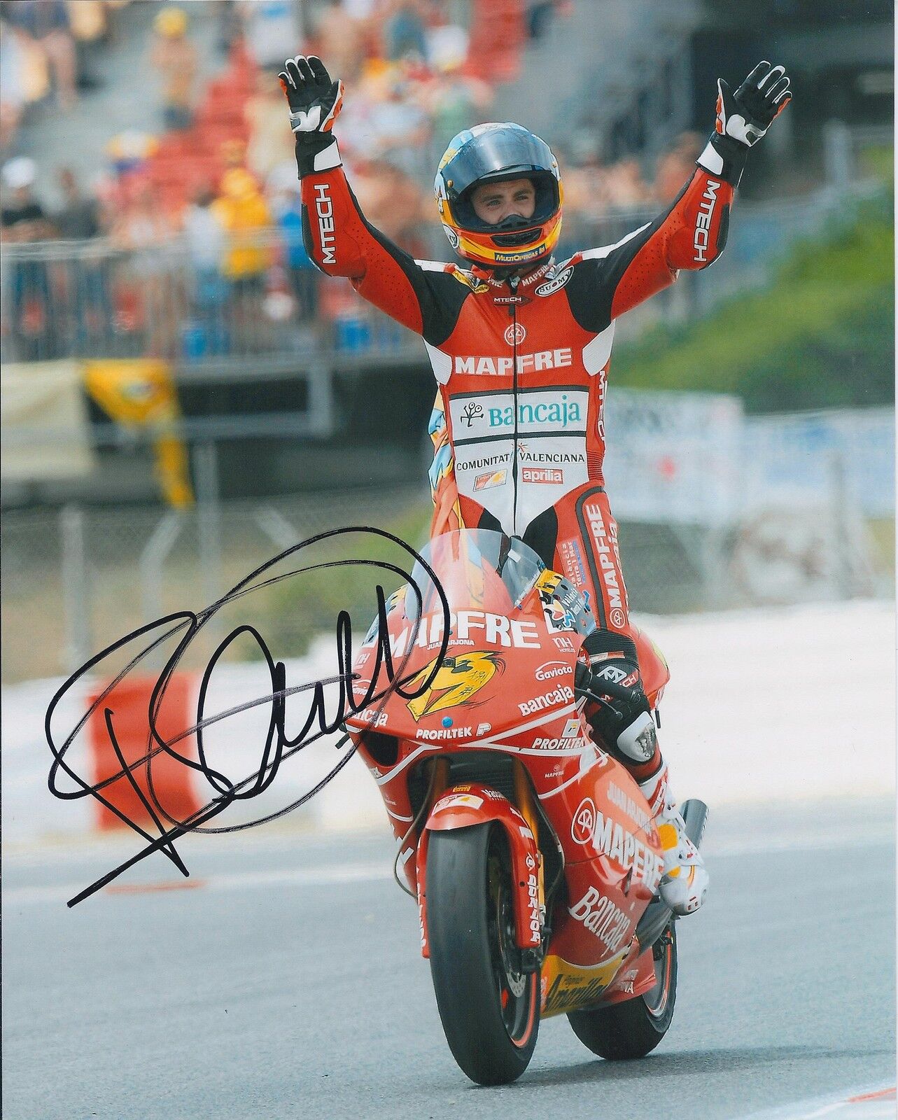 Alvaro BAUTISTA HONDA Moto GP In Person Signed Autograph 10x8 Photo Poster painting AFTAL COA