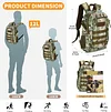 12L/ 15L/ 20L/ 30L Mini Rucksack Taktisch Wanderrucksack Molle Schultasche Wasserabweisend Daypack Milit&auml;risch Schulrucksack Studenttasche Unitasche Sporttasche Laptoptasche f&uuml;r Outdoor Sport