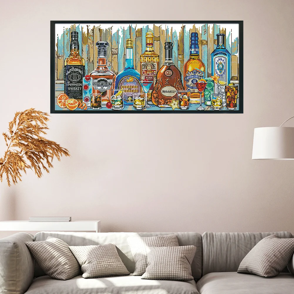 14ct Stamped Cross Stitch - Wine(77*36cm)