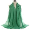 Plain Color Soft Chiffon Long Gauze Shawl Women Hijab