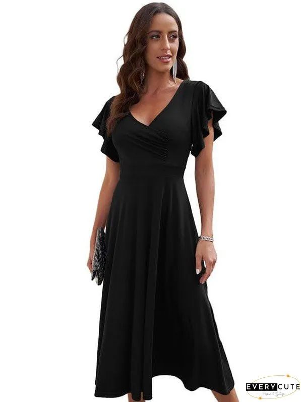 Party Dress with Flutter Sleeves
