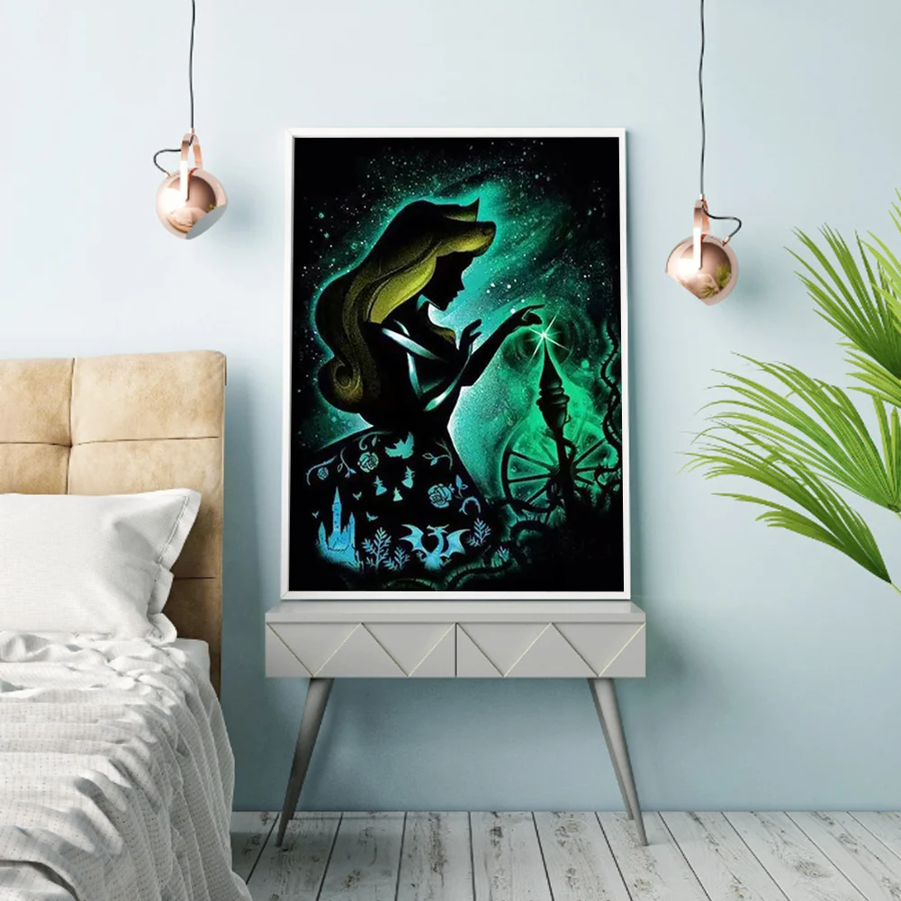 11CT Full Stamped Cross Stitch - Silhouette Series(Canvas|40*50cm)