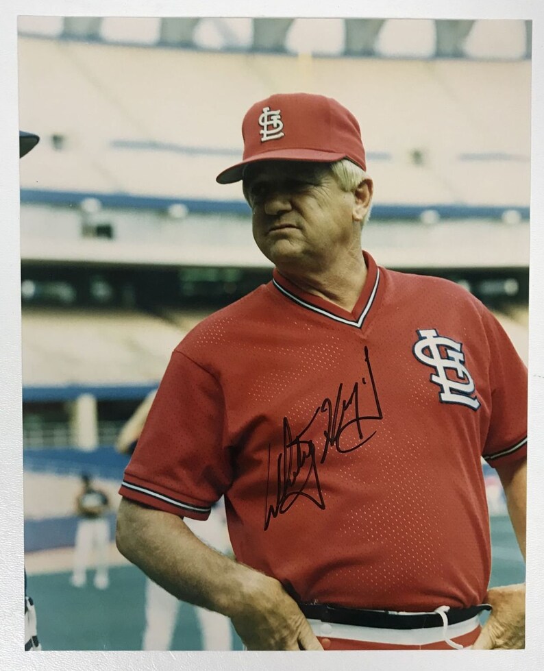 Whitey Herzog Signed Autographed Glossy 8x10 Photo Poster painting - St. Louis Cardinals