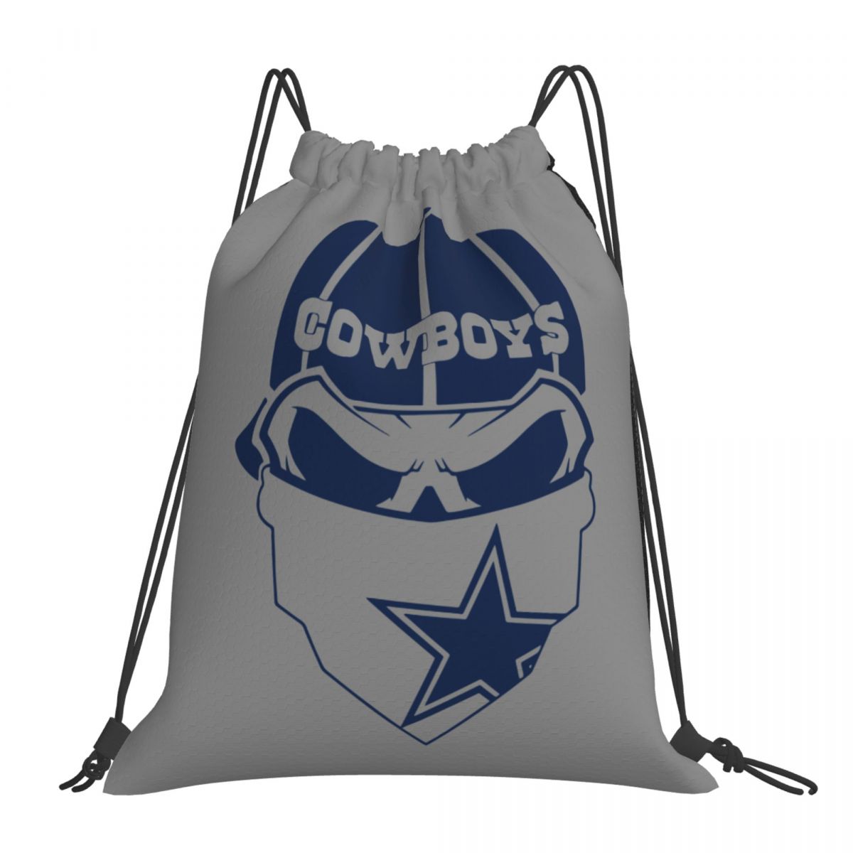Dallas Cowboys Skull Logo Unisex Drawstring Backpack Bag Travel Sackpack