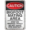 Caution Bigfoot Mating Area - Vintage Metal Signs(12*16Inch) - Warning