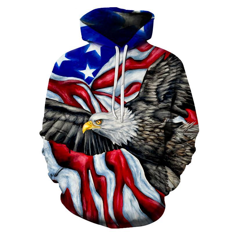 American Bald Eagle 3D Sweatshirt Hoodie Pullover 3hoodie