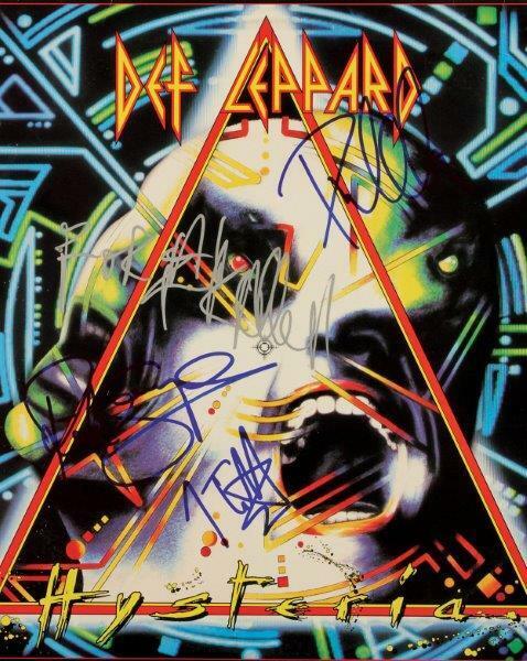 REPRINT - DEF LEPPARD Hysteria Autographed Signed 8 x 10 Photo Poster painting Poster Man Cave