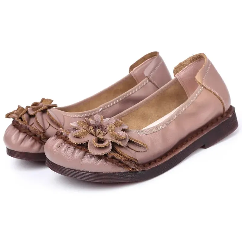2021 Fashion Cow Leather Loafers Ladies Luxury Brand Moccasins Women Summer Flats Casual Leisuer Daily Oxford Shoes Woman Flats