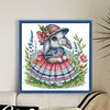 Peter Rabbit Partial Stamped Cross Stitch Kit 14CT 2 Strands 30x30cm DIY Embroidery Needlepoint
