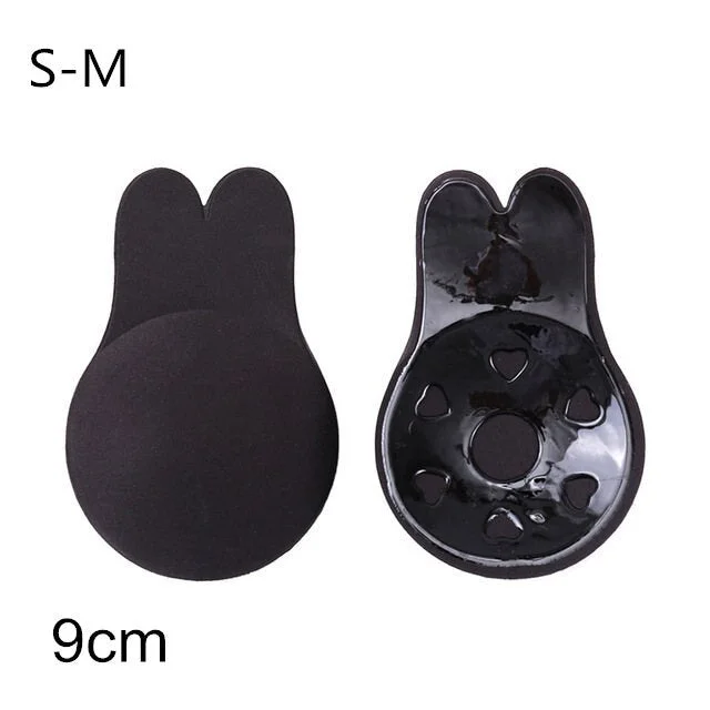 S-XXXL Breast Petals Rabbit Nipple Full Covers Push Up Invisible Bra Reusable Adhesive Bra Plus Lift Up Intimate for Party Dress