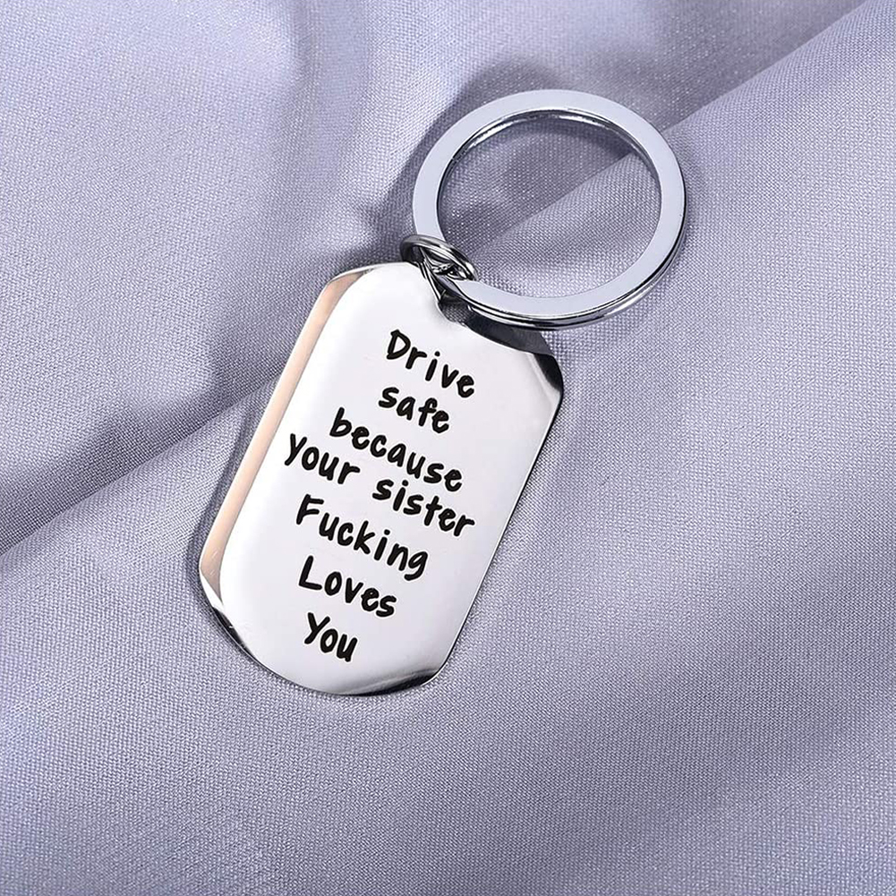 

Drive Safe Stainless Steel Keychain, 501 Original