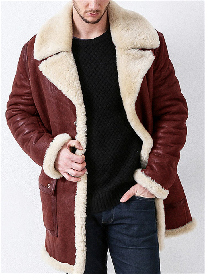 Fall and Winter New Thickened Fur One Men's Coat Faux Fur Jacket