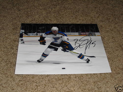 BARRET JACKMAN SIGNED ST LOUIS BLUES 8X10 Photo Poster painting COA