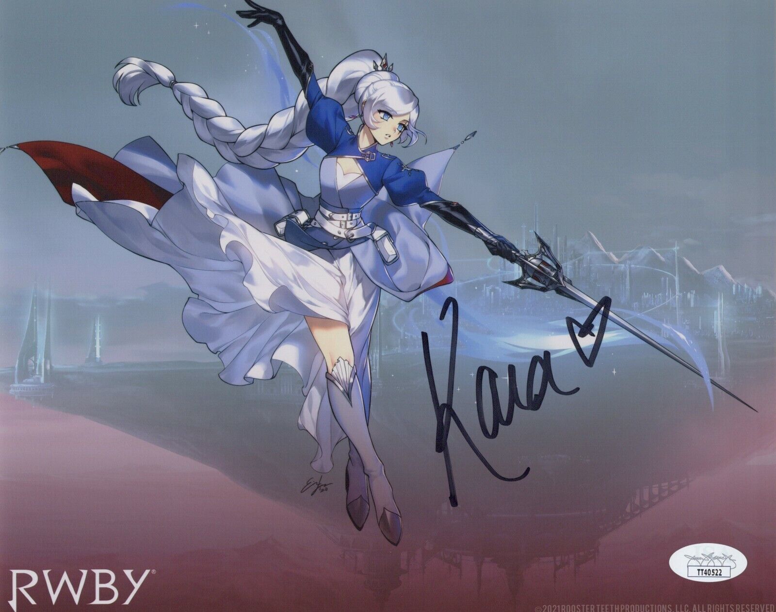 KARA EBERLE Hand Signed 8x10 RWBY Photo Poster painting Authentic Autograph JSA COA Cert