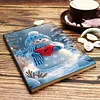 2 Stück 50-seitiges A5 Weihnachtsmann Schneemann Diamond Painting Notizbuch für Erwachsene Geschenk