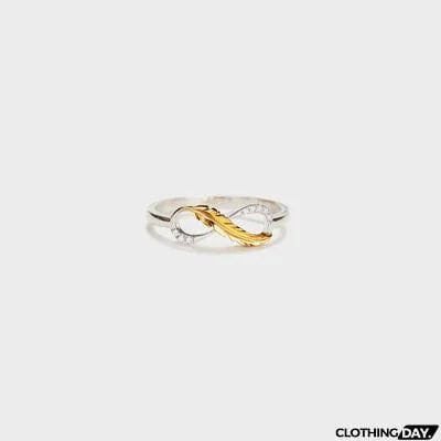 Feather 925 Sterling Silver Zircon Ring