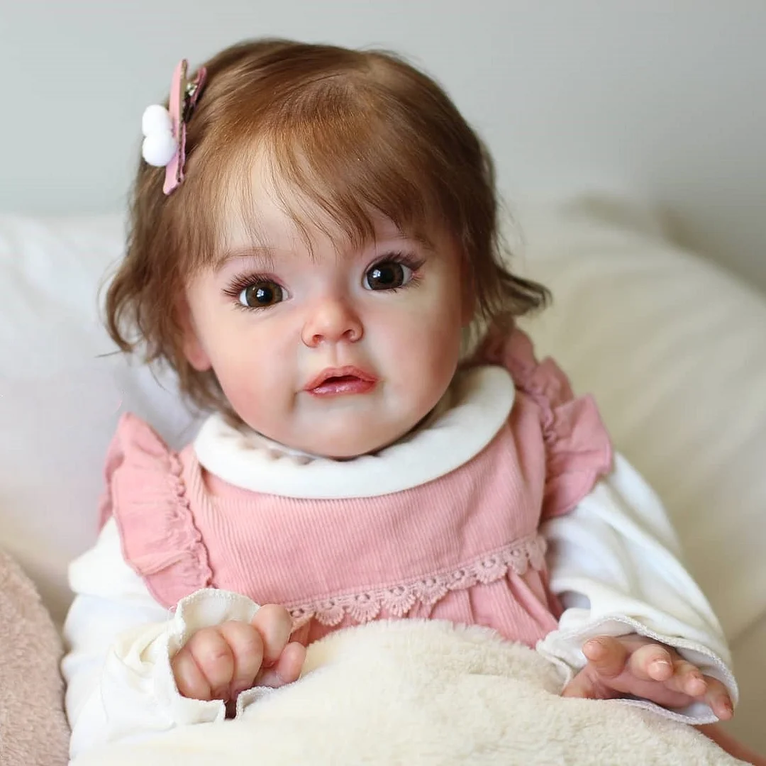 [Surprise]22" Touch Real Cute Lifelike Handmade Reborn Girl Doll Josie,Lovely Girl with Eyes Open
