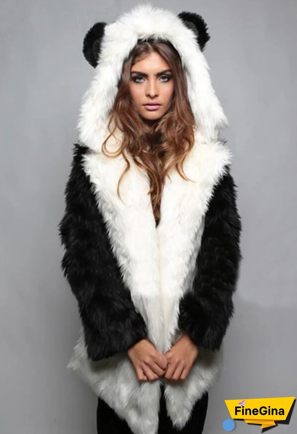 Fashion Lovely Imitation Fox Fur Coat