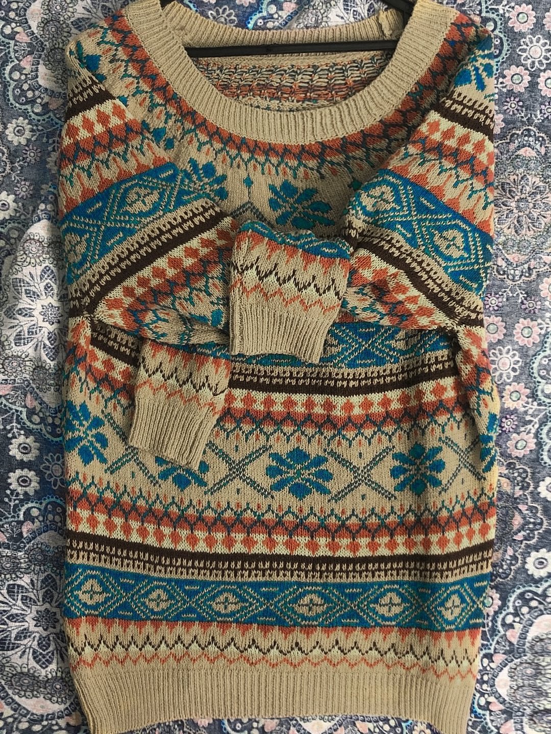 Color Vintage Knitted Sweater | EGEMISS