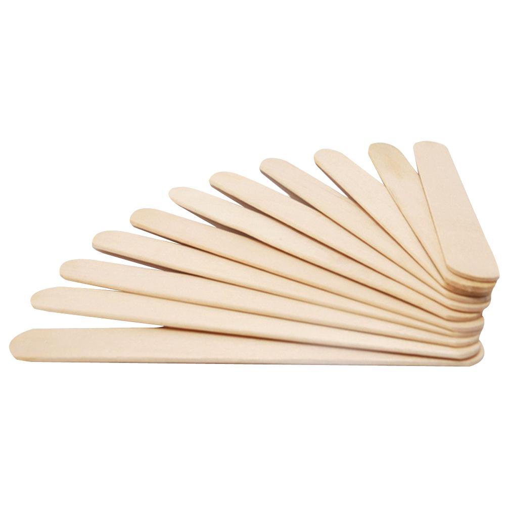 

50Pcs Wooden Popsicle Stick Kids Ice Cream DIY Making Funny(wood color), 501 Original