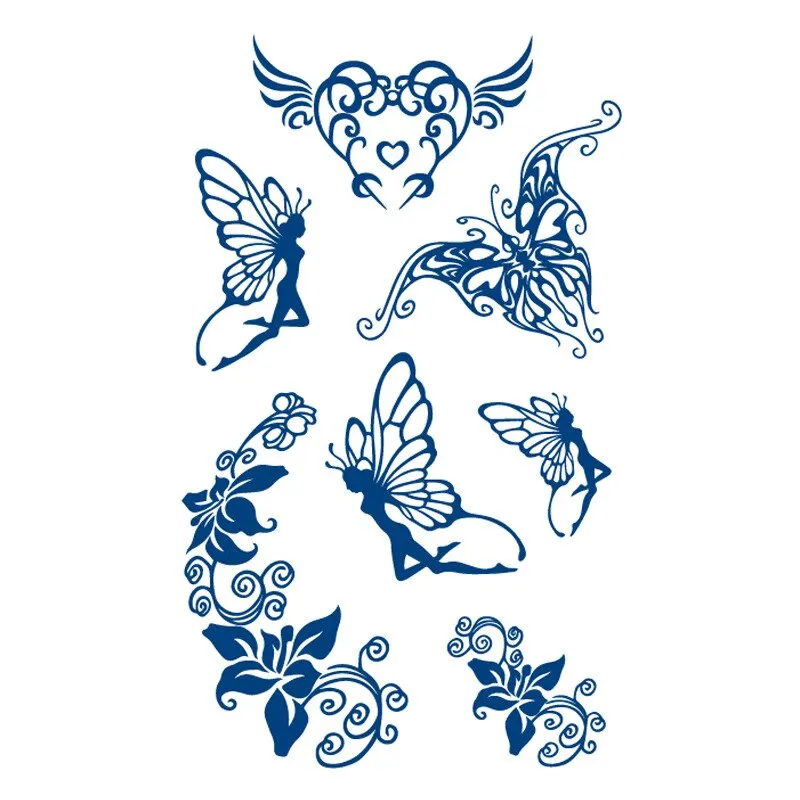 Semi-permanent Waterproof Temporary Tattoos Sun Star Moon Body Art Tattoo Sticker Full Fake Tatoo Women Men