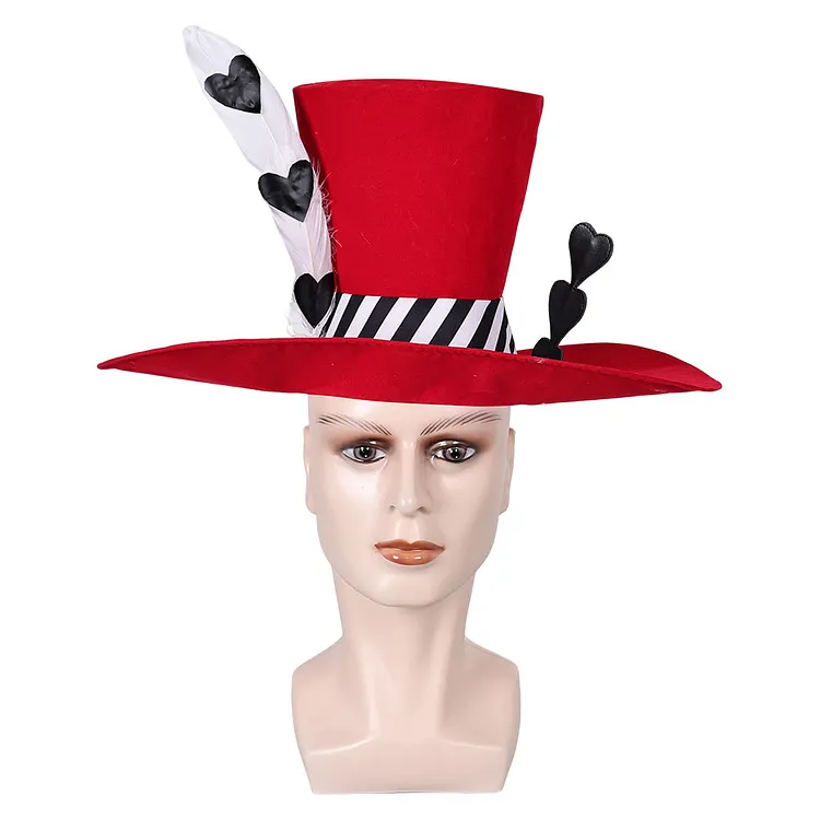 Hazbin Hotel (2024) Valentino Red Hat Cosplay Cap Halloween Carnival Accessories