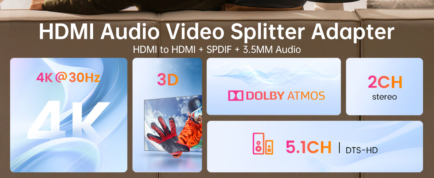 4K HDMI Audio Extractor Splitter