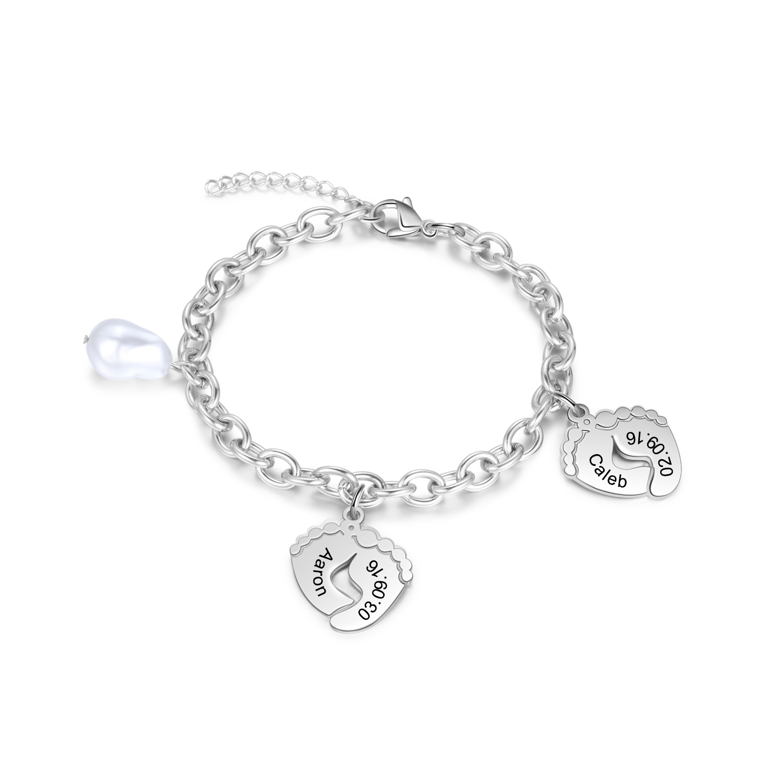 2 Feet Names Bracelet