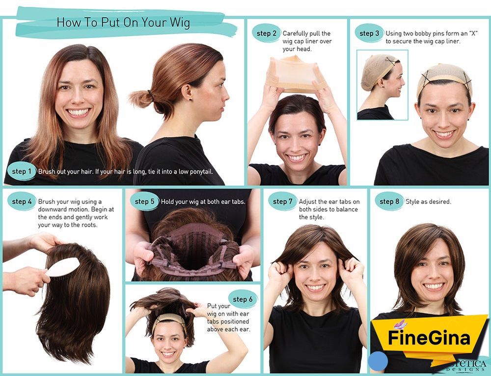 New Wig Female Short Straight Hair Female Wig Hood Black Brown