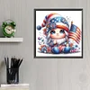 Diamond Painting-DIY Full Round Drill US Flag Star Gnome