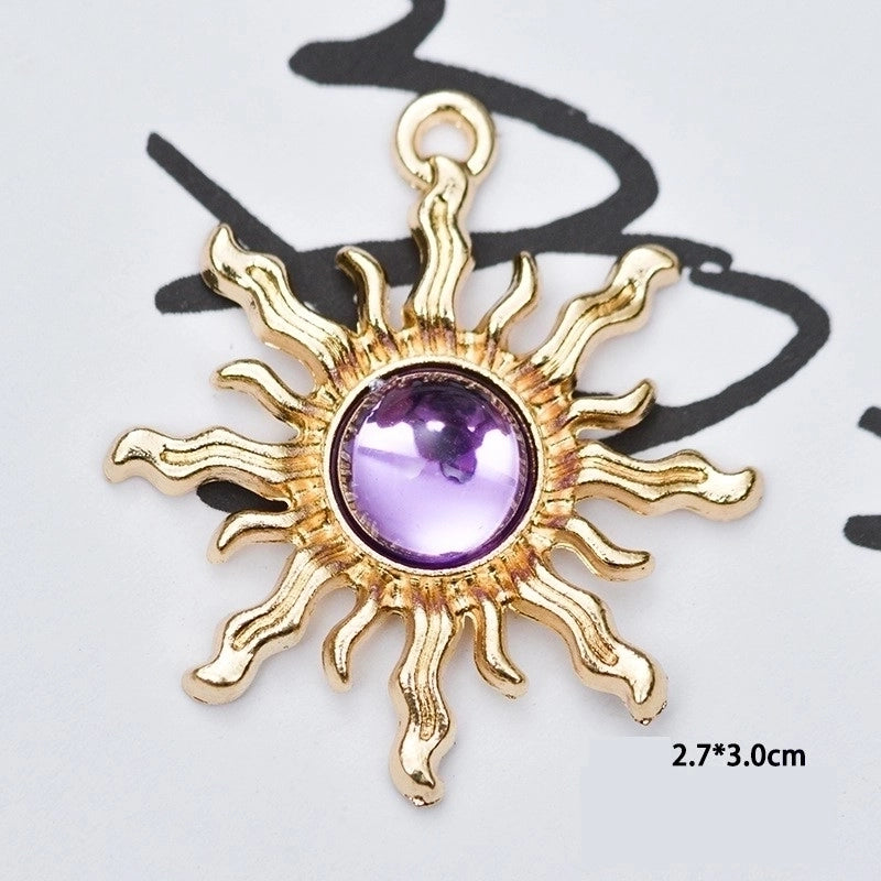 10 Pcs/package Minimalist Sun Alloy Plating Inlay Jewelry Accessories