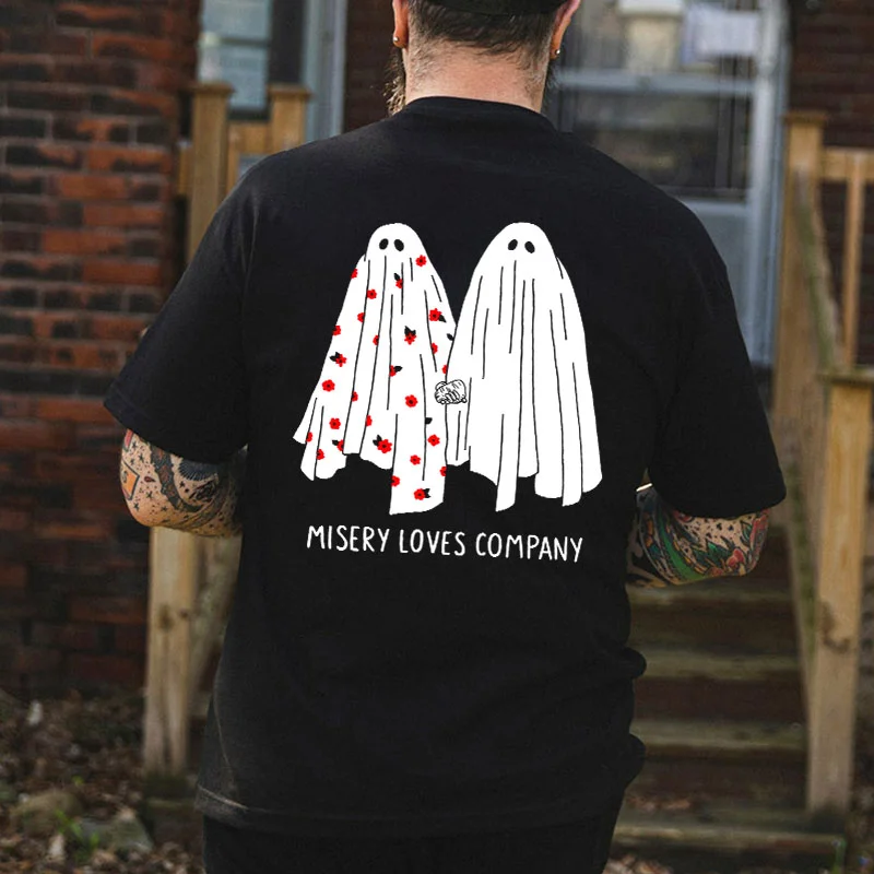 MISERY LOVES COMPANY Ghost Black Print T-Shirt