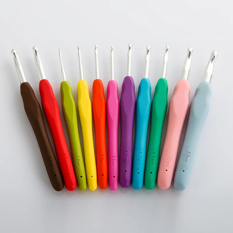 14PCS Aluminum Crochet Hooks Knitting Needles Craft Yarn 2.0mm/2.5mm/3.0mm /3.5mm/4.0mm/4.5mm/5.0mm/5.5mm/6.0mm/6.5mm/7.0mm/8.0mm/9.0mm/10.0mm