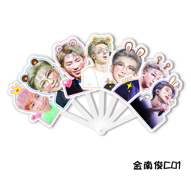 BTS RM Cute Photo Folding Fan