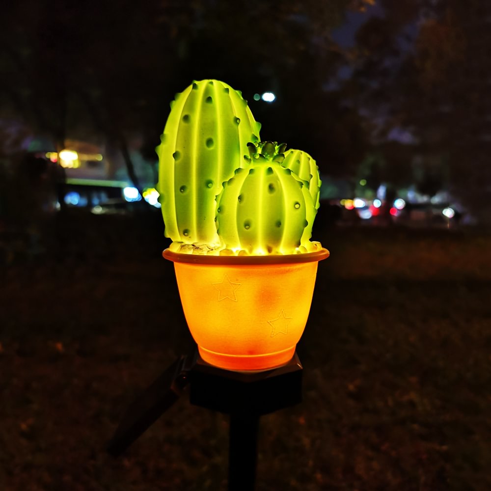 LED Solar Light Outdoor Waterproof Cute Cactus Stake Decoration Solar Lamp、aliexpress、sdecorshop