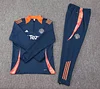 2024/2025 Manchester United Half-Pull Training Suit Royal Blue Football Shirt 1:1 Thai Quality