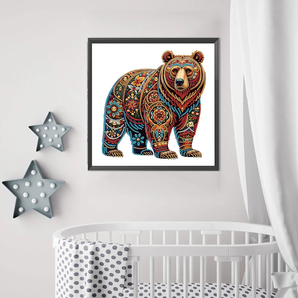 Diamond Painting - Partial Special Shaped Drill - Gorgeous Bear(Canvas|30*30cm)